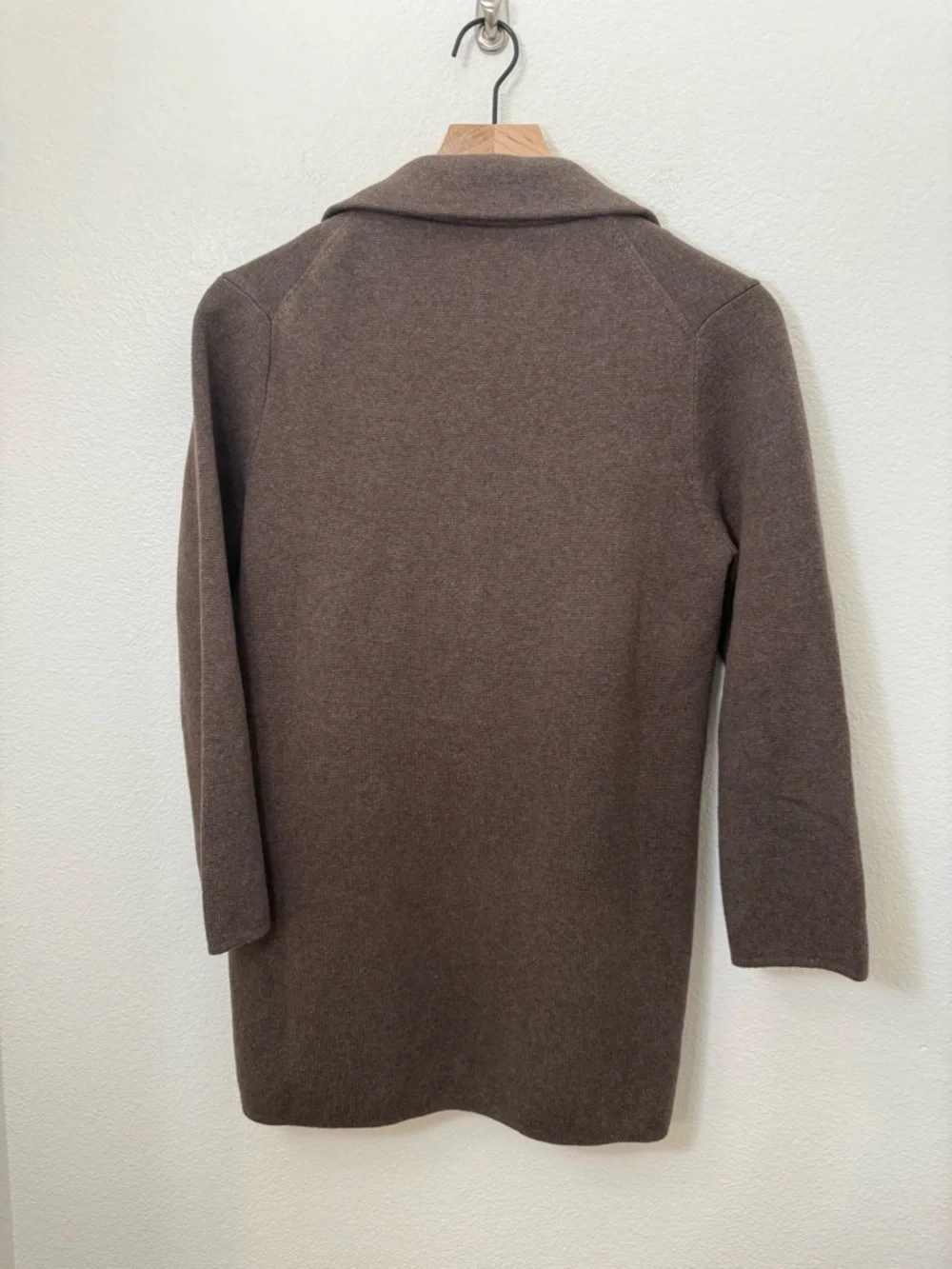 QUINCE 100% Organic Cotton Knit Blazer Heather Brown XS - Picture 6 of 11